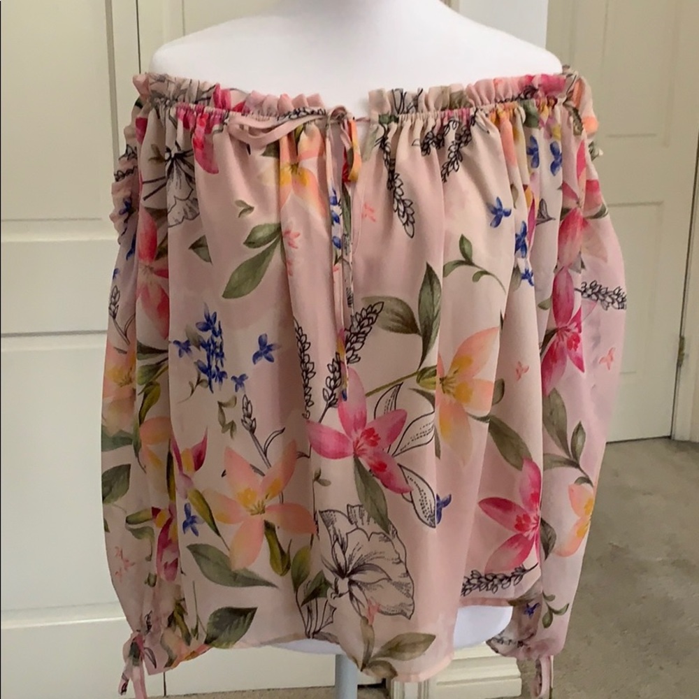 Revolve Floral off the shoulder top